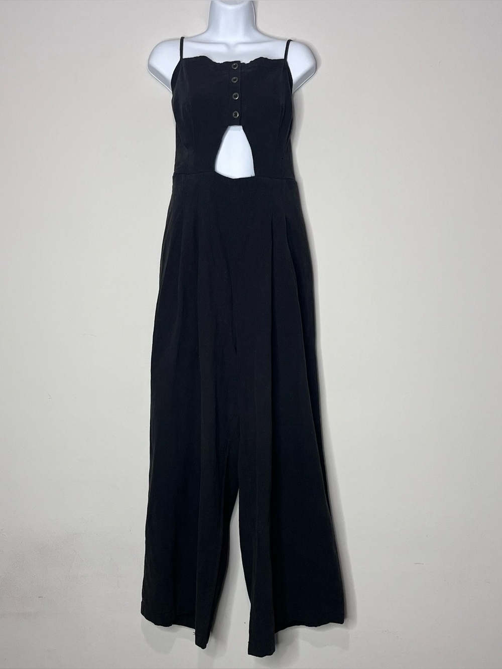 Free People Marbella Cutout One Piece Women Size Large Jumpsuit Romper Wide Lef